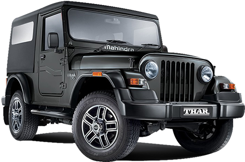 Mahindra Thar Black S U V PNG image