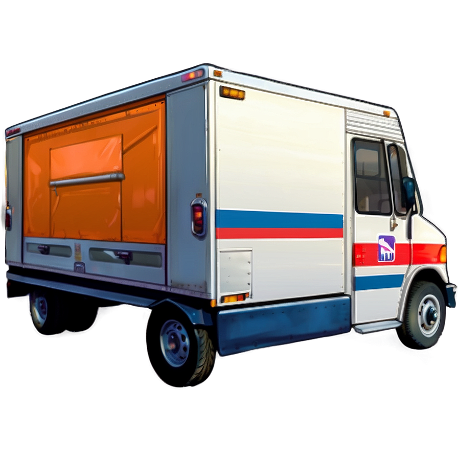 Mail Truck Illustration Png Ysb PNG image