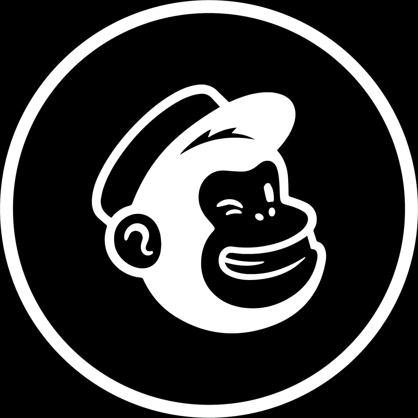 Mailchimp Logo Blackand White PNG image