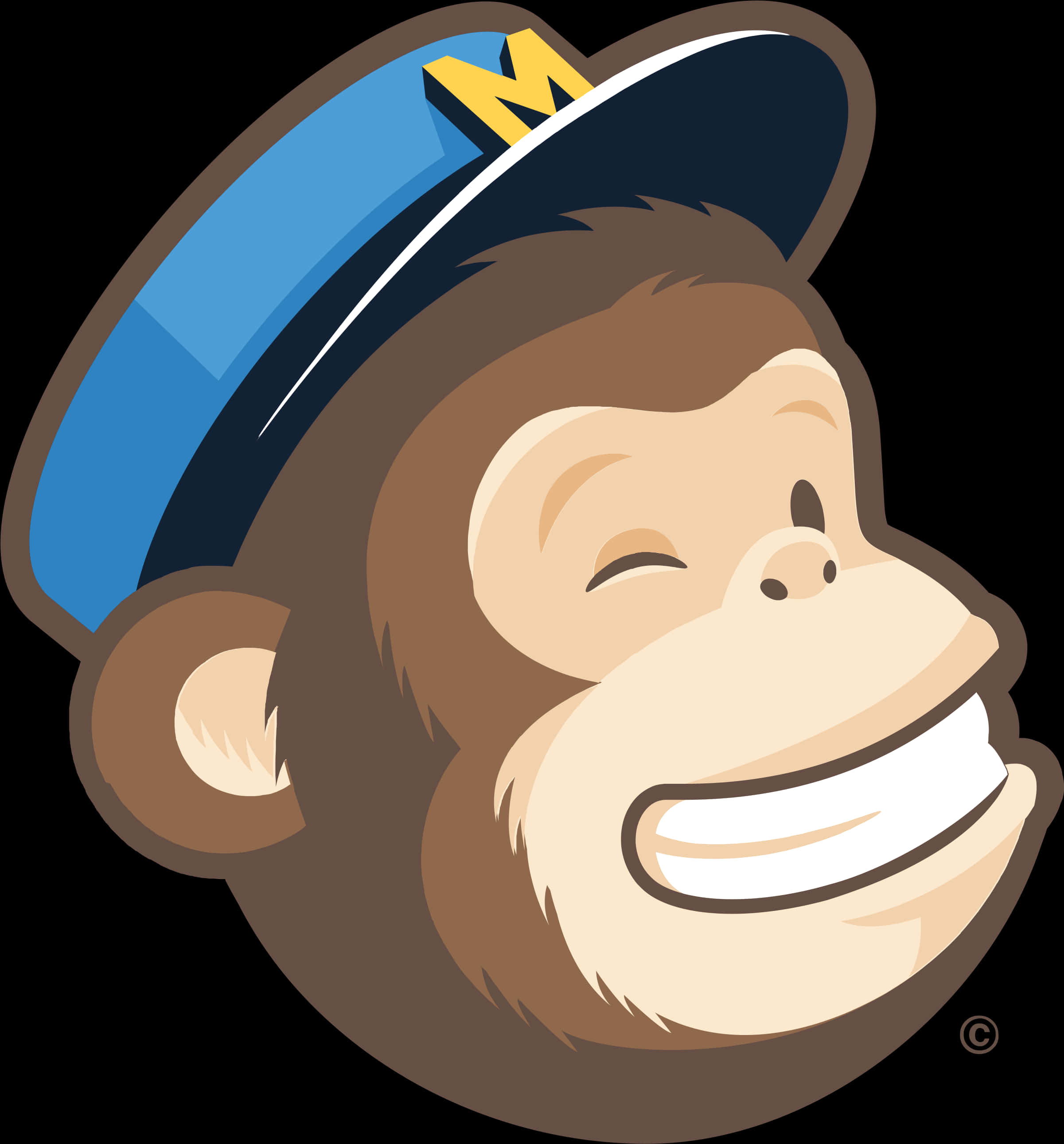 Mailchimp_ Logo_ Smiling_ Monkey PNG image