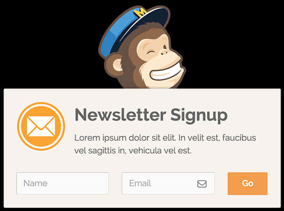 Mailchimp Newsletter Signup Form PNG image