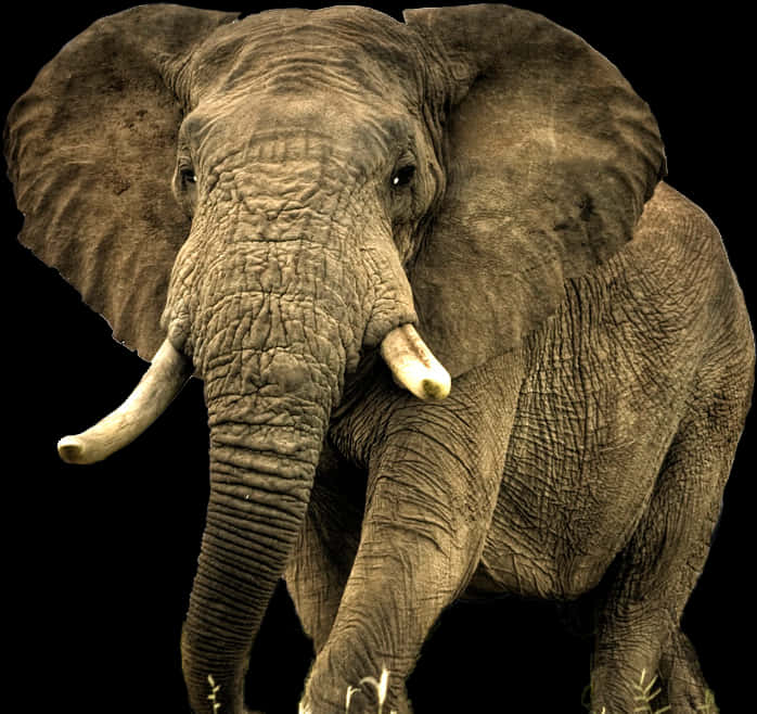 Majestic_ African_ Elephant_ Portrait PNG image
