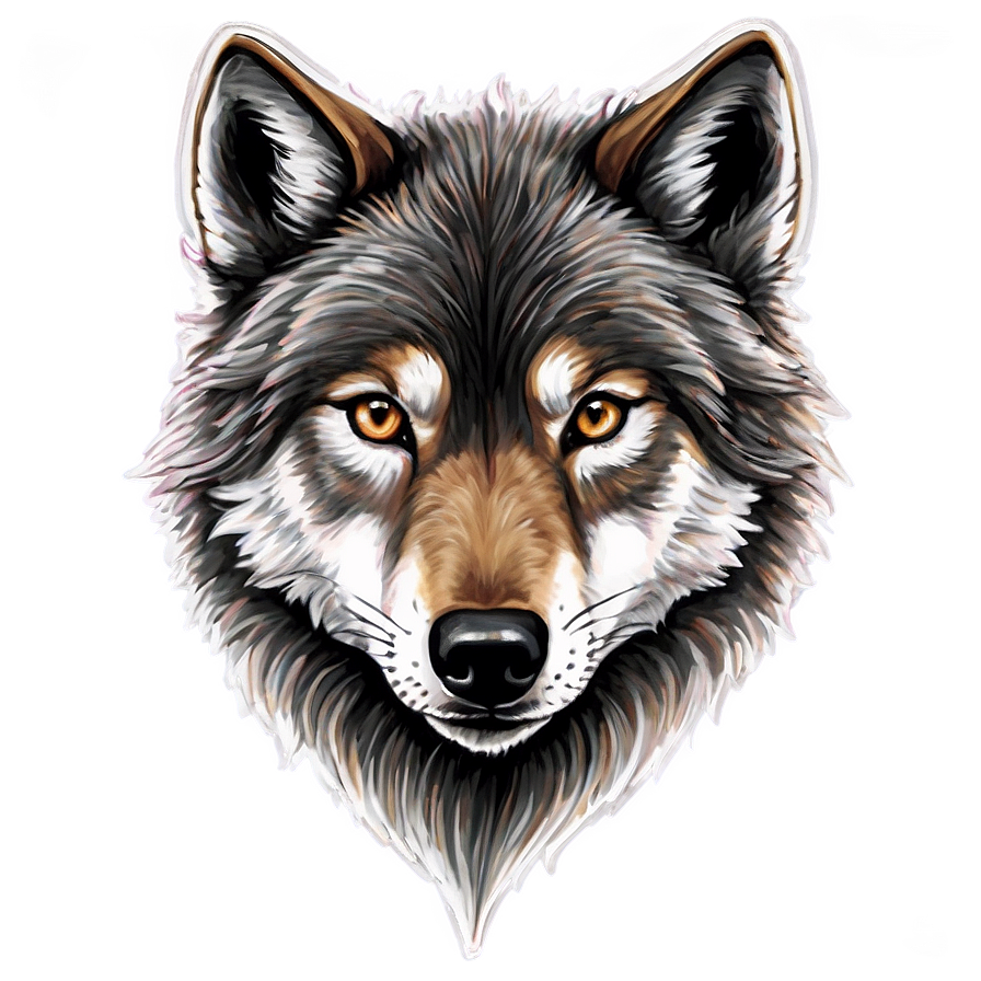 Majestic Alpha Wolf Art Png 27 PNG image