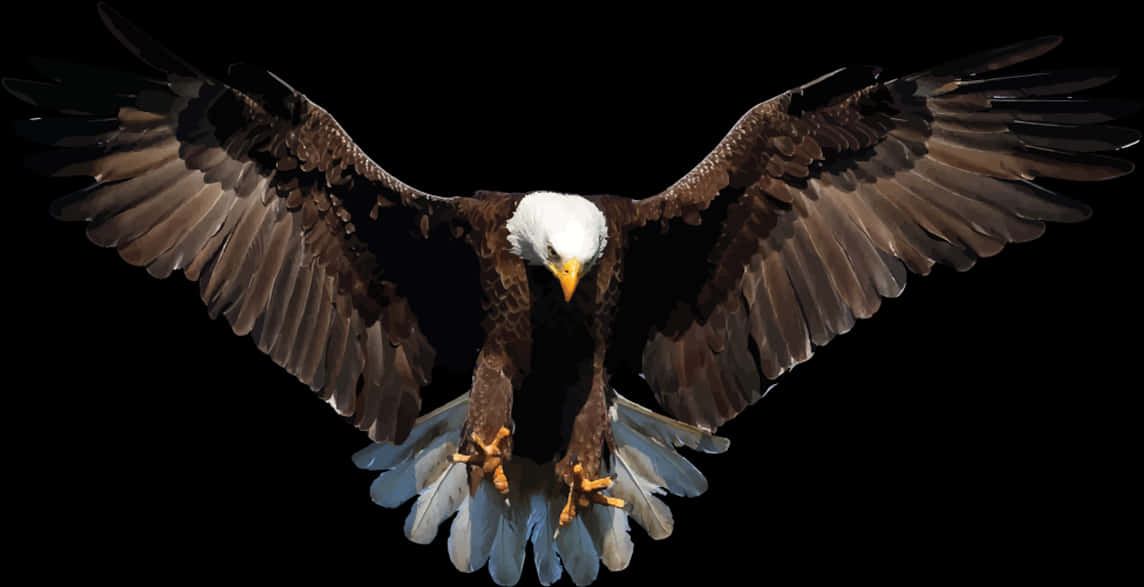 Majestic_ Bald_ Eagle_ In_ Flight PNG image