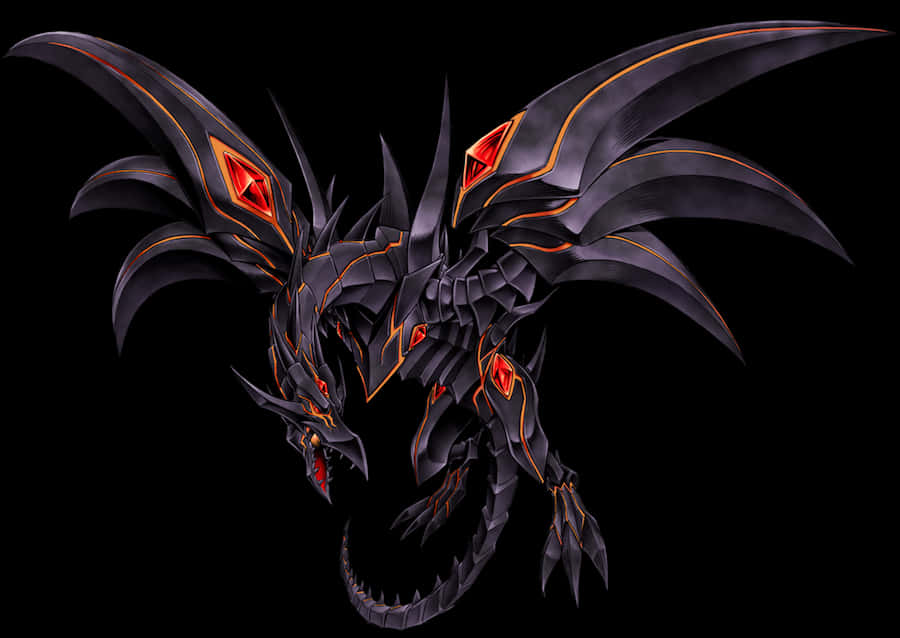 Majestic Black Dragon Artwork PNG image