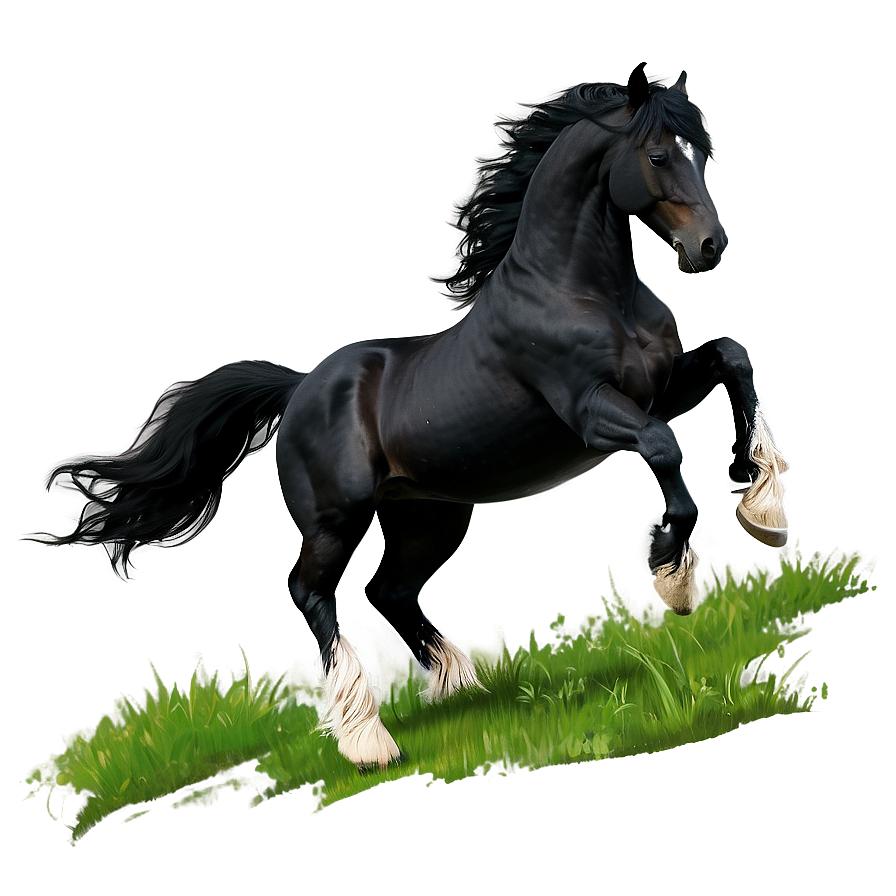 Majestic Black Stallion Png Cpe39 PNG image