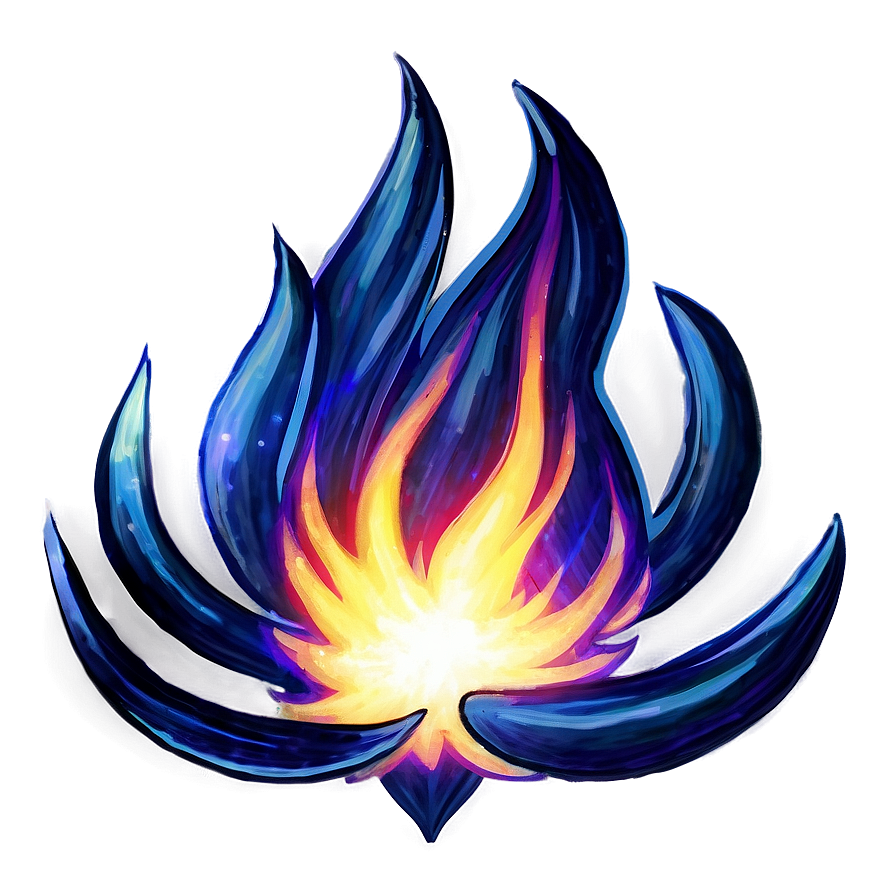 Majestic Blue Flames Png Gfm PNG image