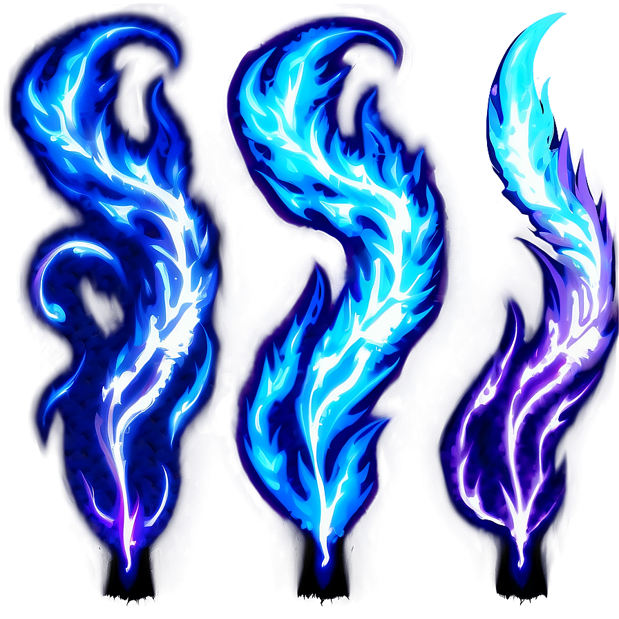 Majestic Blue Flames Png Kmh PNG image