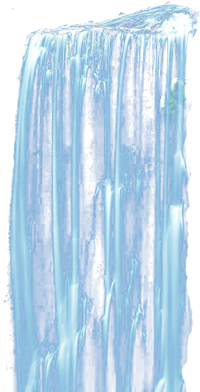 Majestic Blue Waterfall Nature Scene PNG image