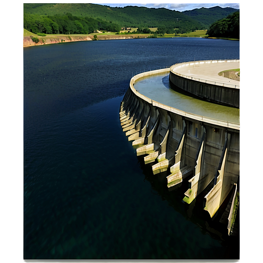 Majestic Dam Landscape Png Shk11 PNG image