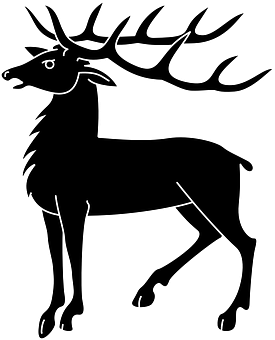 Majestic Deer Silhouette PNG image