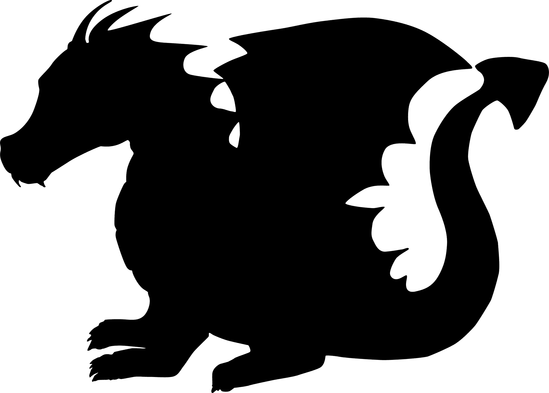 Majestic_ Dragon_ Silhouette PNG image