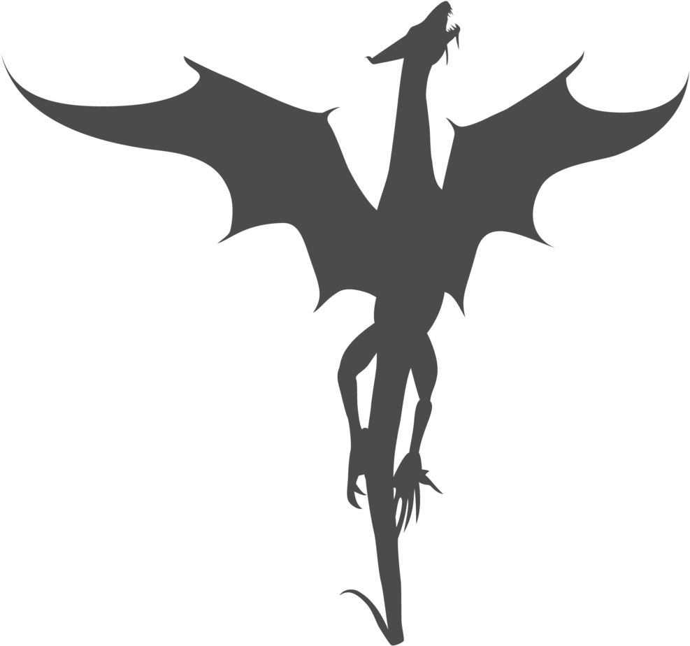 Majestic Dragon Silhouette PNG image