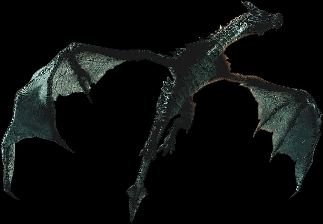 Majestic Dragonin Flight PNG image