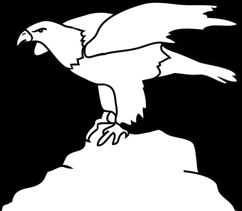 Majestic Eagle Silhouette PNG image