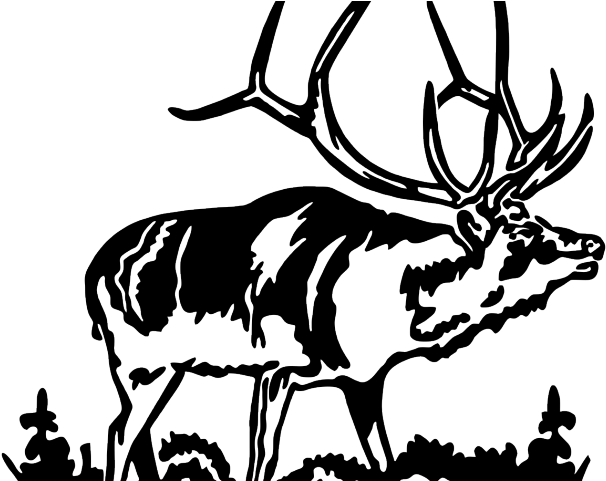 Majestic Elk Silhouette PNG image