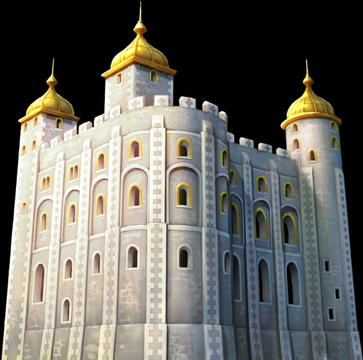 Majestic Fantasy Castle PNG image