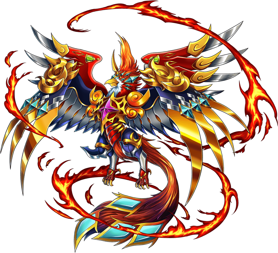 Majestic Flame Phoenix Art PNG image