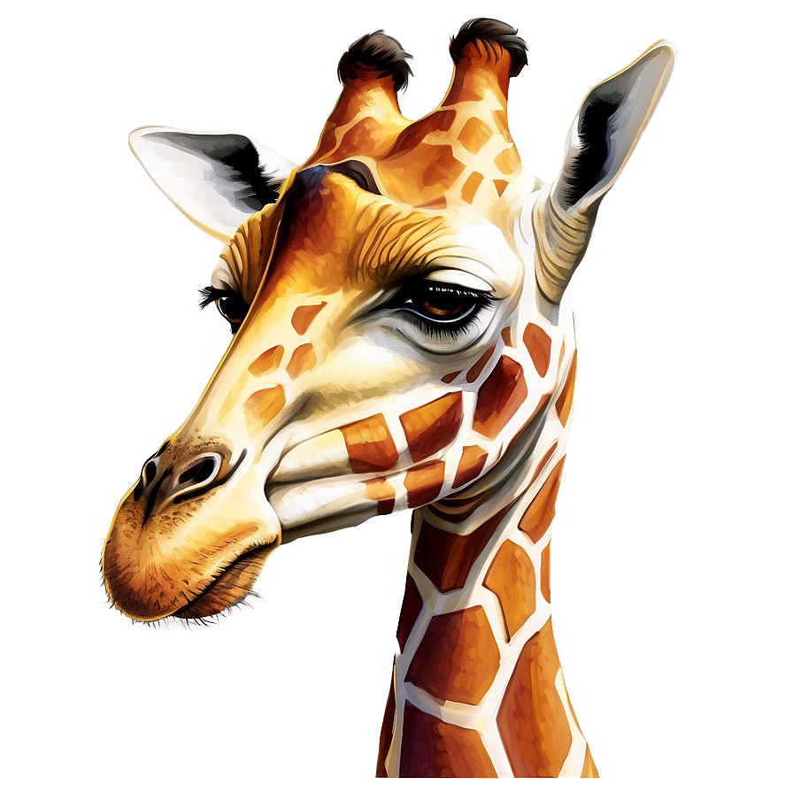 Majestic Giraffe Head Png 86 PNG image