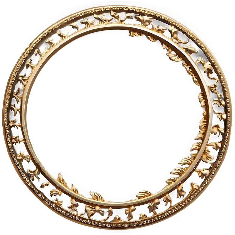 Majestic Gold Circle Border Png Dhi83 PNG image