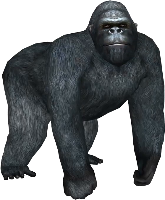 Majestic Gorilla Standing PNG image