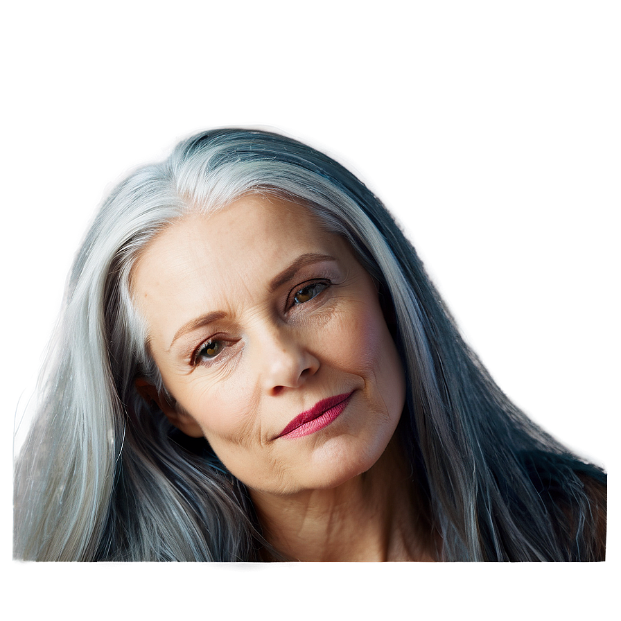 Majestic Grey Hair Png 06282024 PNG image