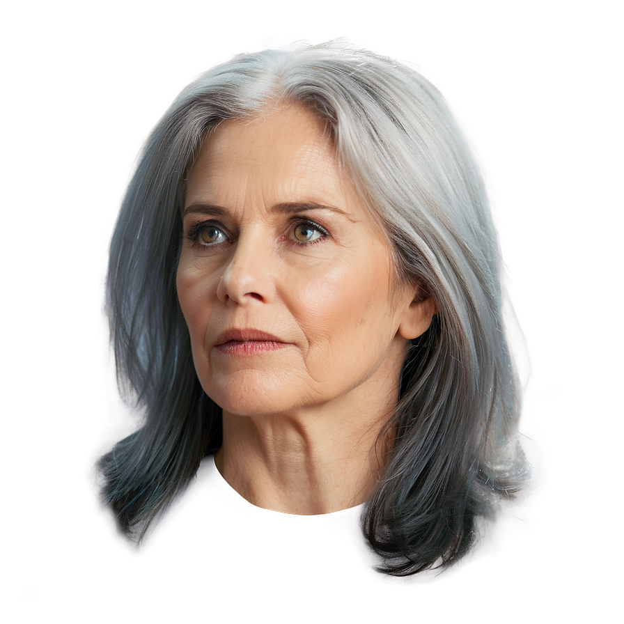 Majestic Grey Hair Png Ffj PNG image