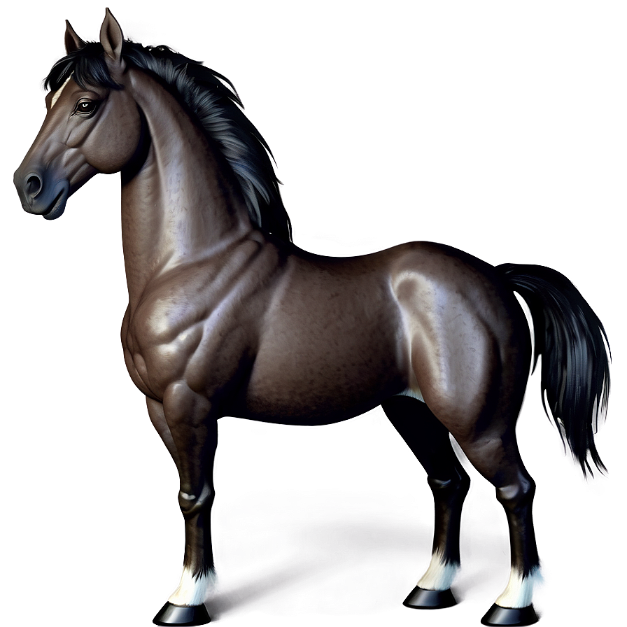 Majestic Horse Cartoon Png 06212024 PNG image