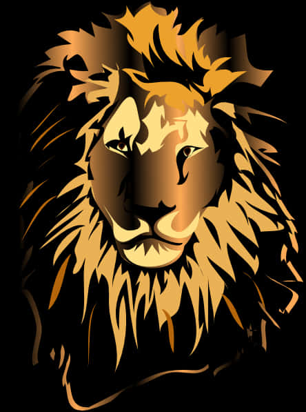 Majestic Lion Artwork PNG image