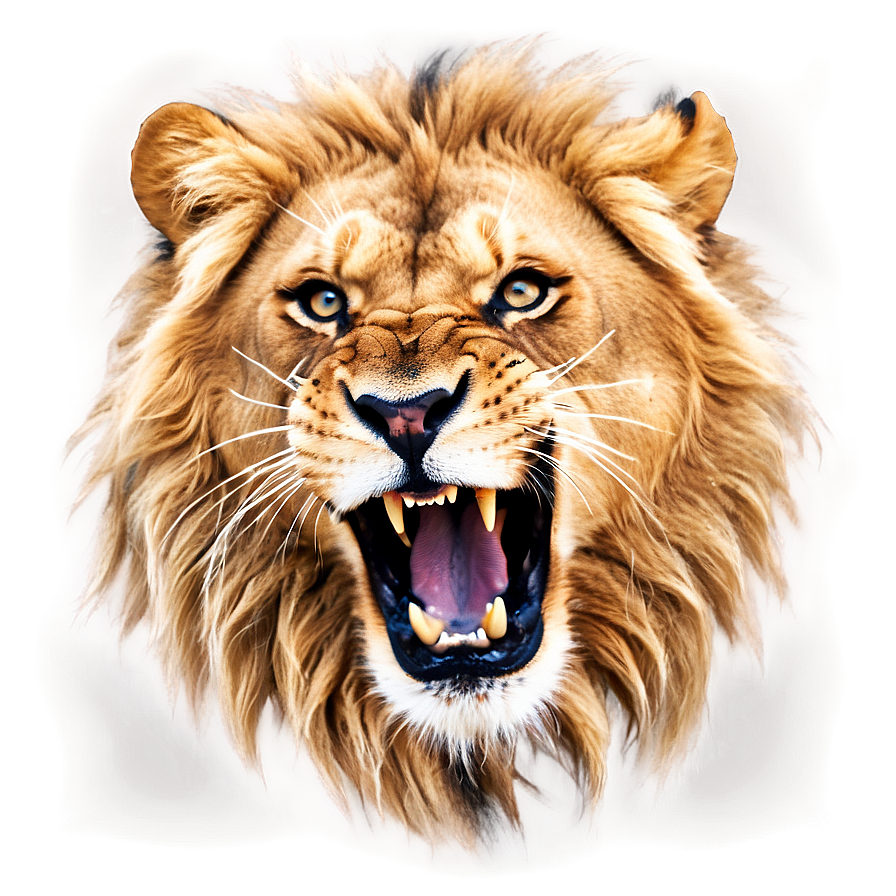 Majestic Lion Roaring Png Xsj PNG image