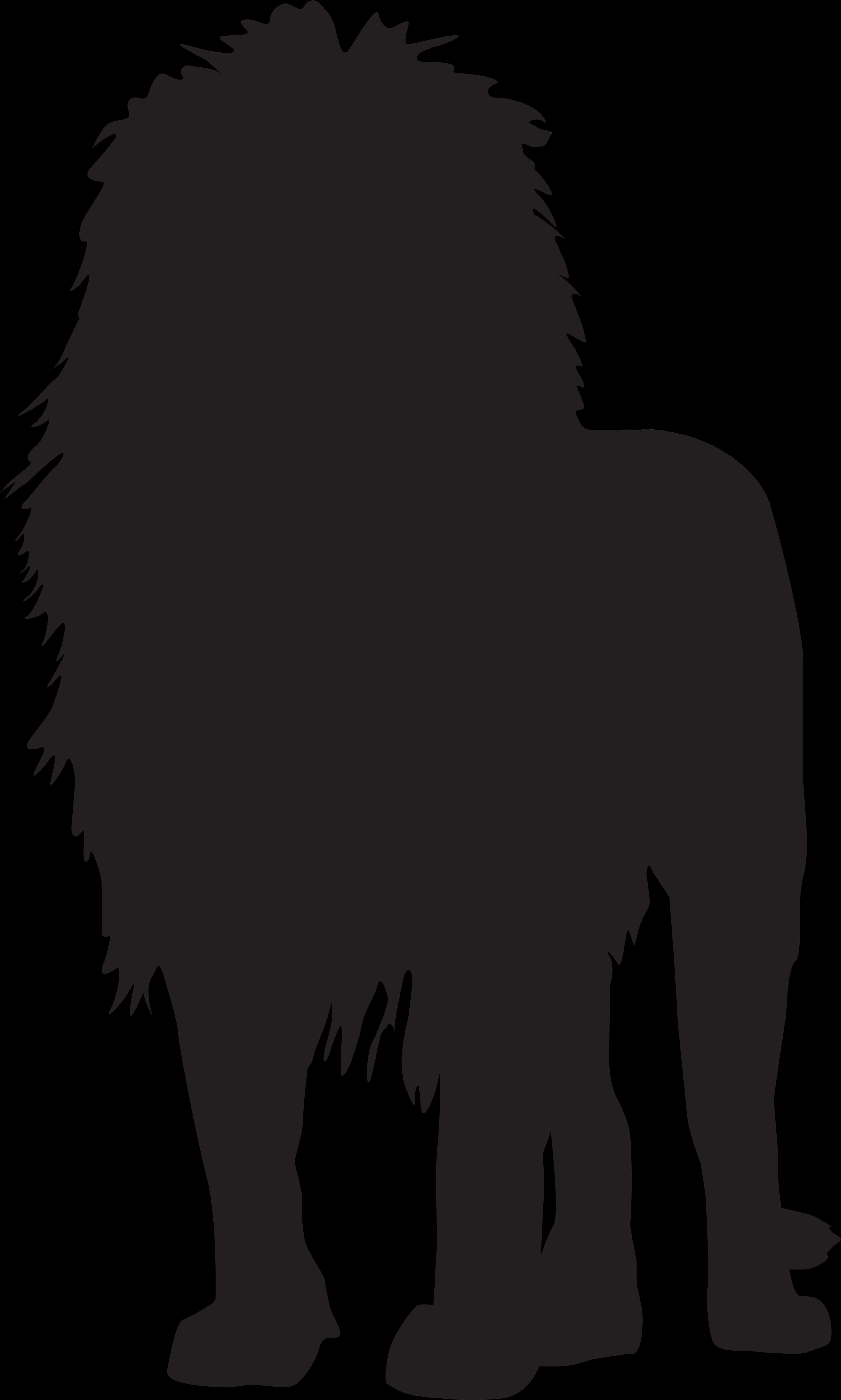 Majestic Lion Silhouette PNG image