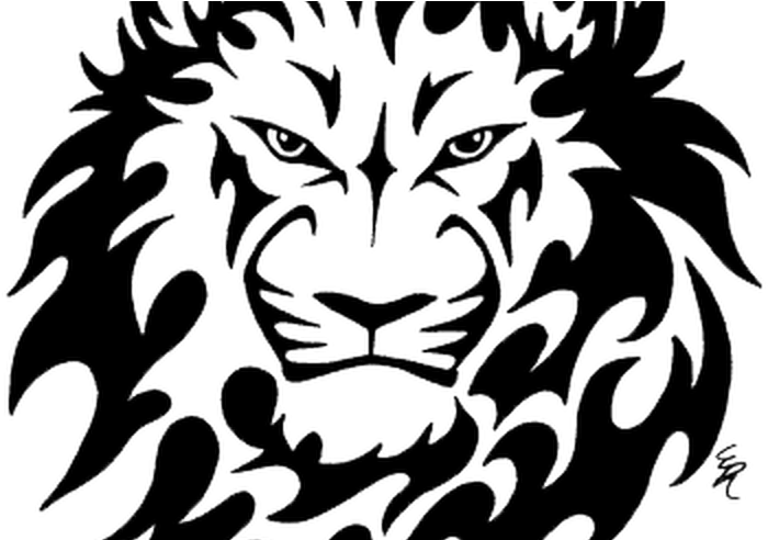 Majestic Lion Tattoo Design PNG image