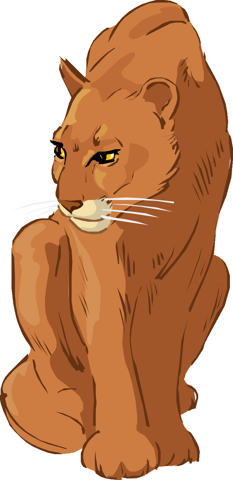 Majestic Lioness Illustration PNG image