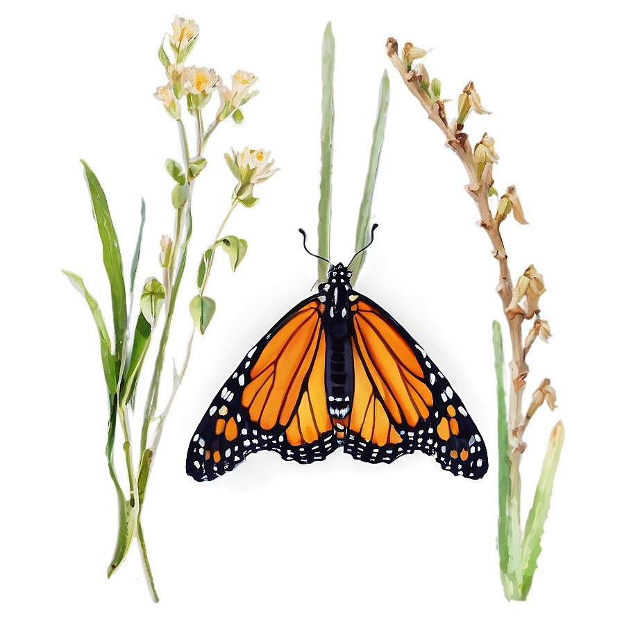 Majestic Monarch Butterfly Png 05252024 PNG image