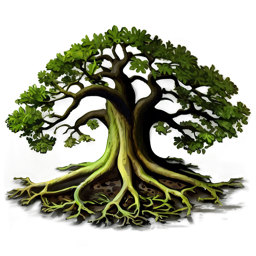 Majestic Oak Tree Roots Png 99 PNG image