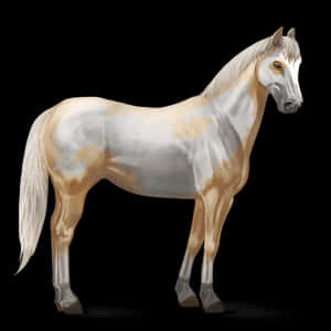 Majestic Palomino Horse Illustration PNG image