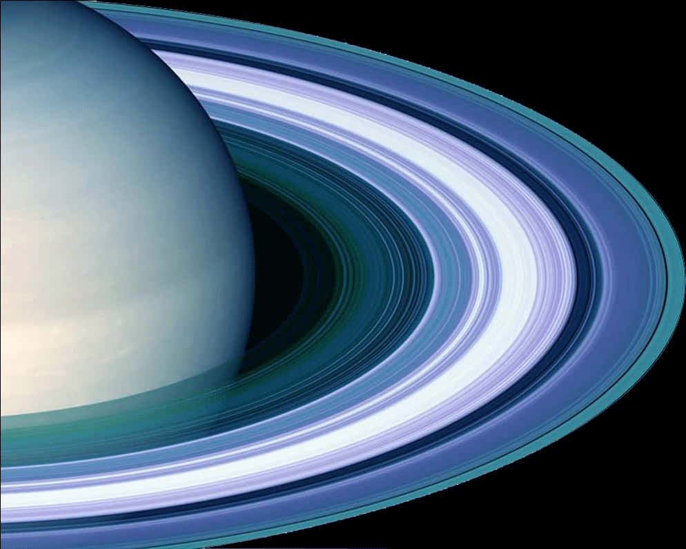 Majestic Ringed Planet PNG image