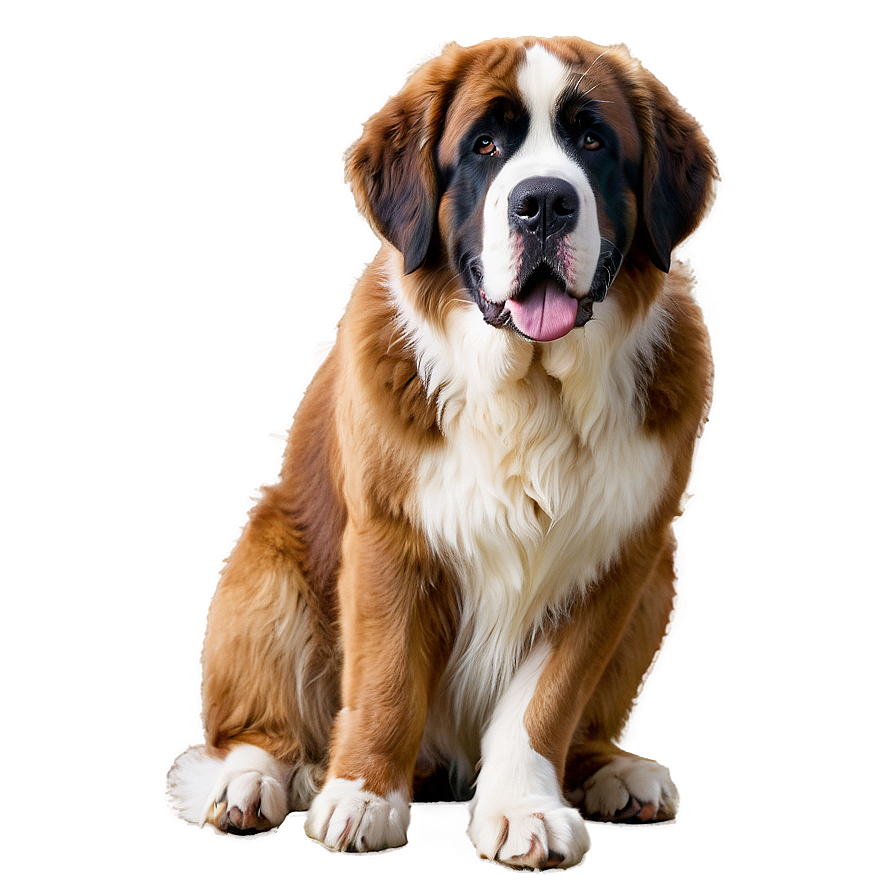 Majestic Saint Bernard Portrait Png Eva28 PNG image