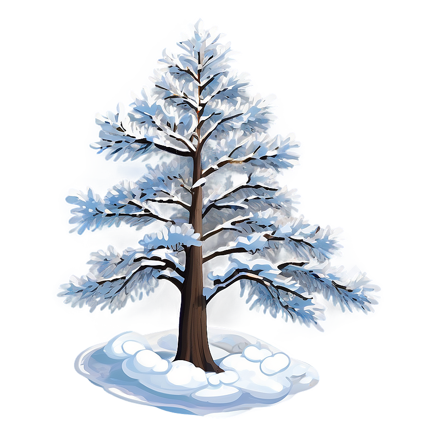 Majestic Snow Tree Png Kcn71 PNG image