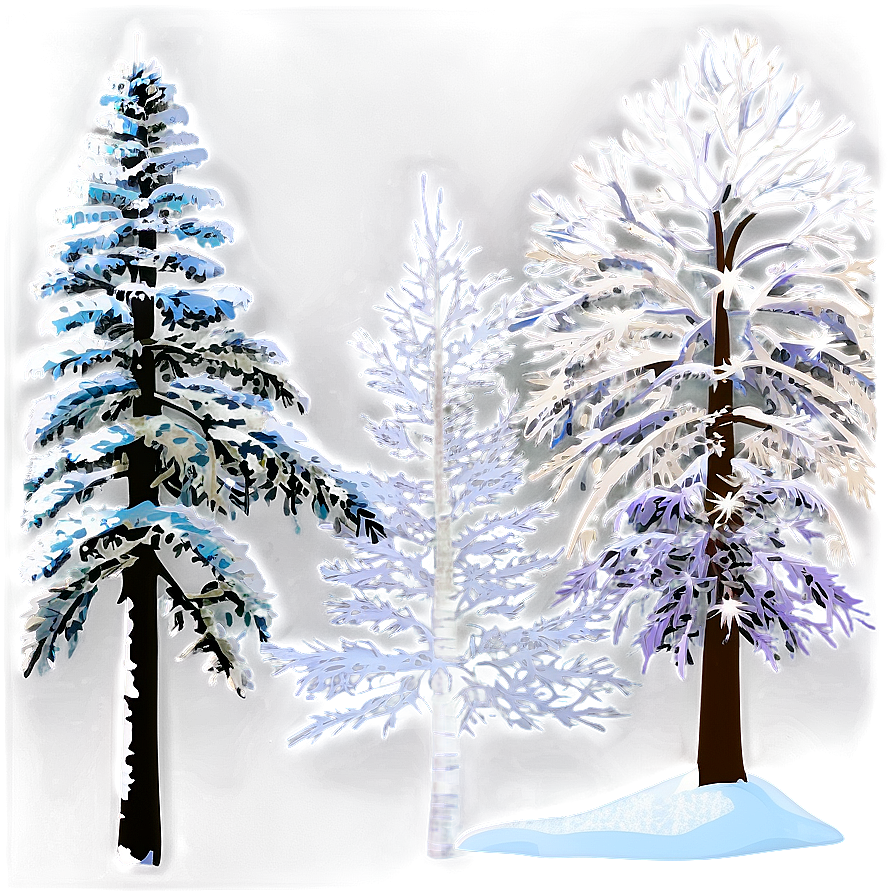 Majestic Snow Trees Png 45 PNG image