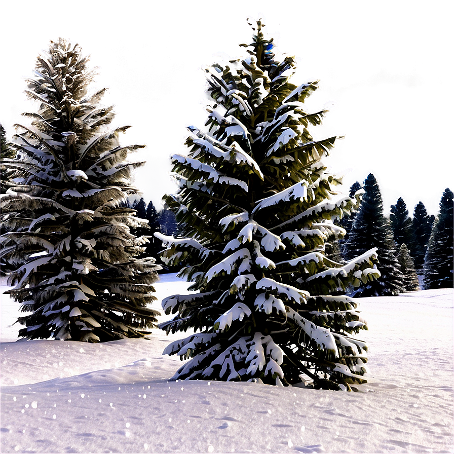 Majestic Snow Trees Png Jji93 PNG image