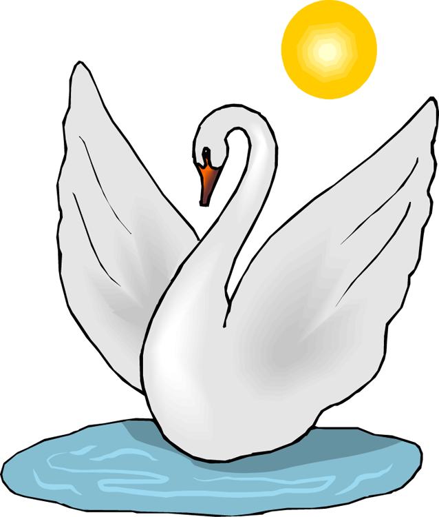 Majestic Swan Sunrise PNG image