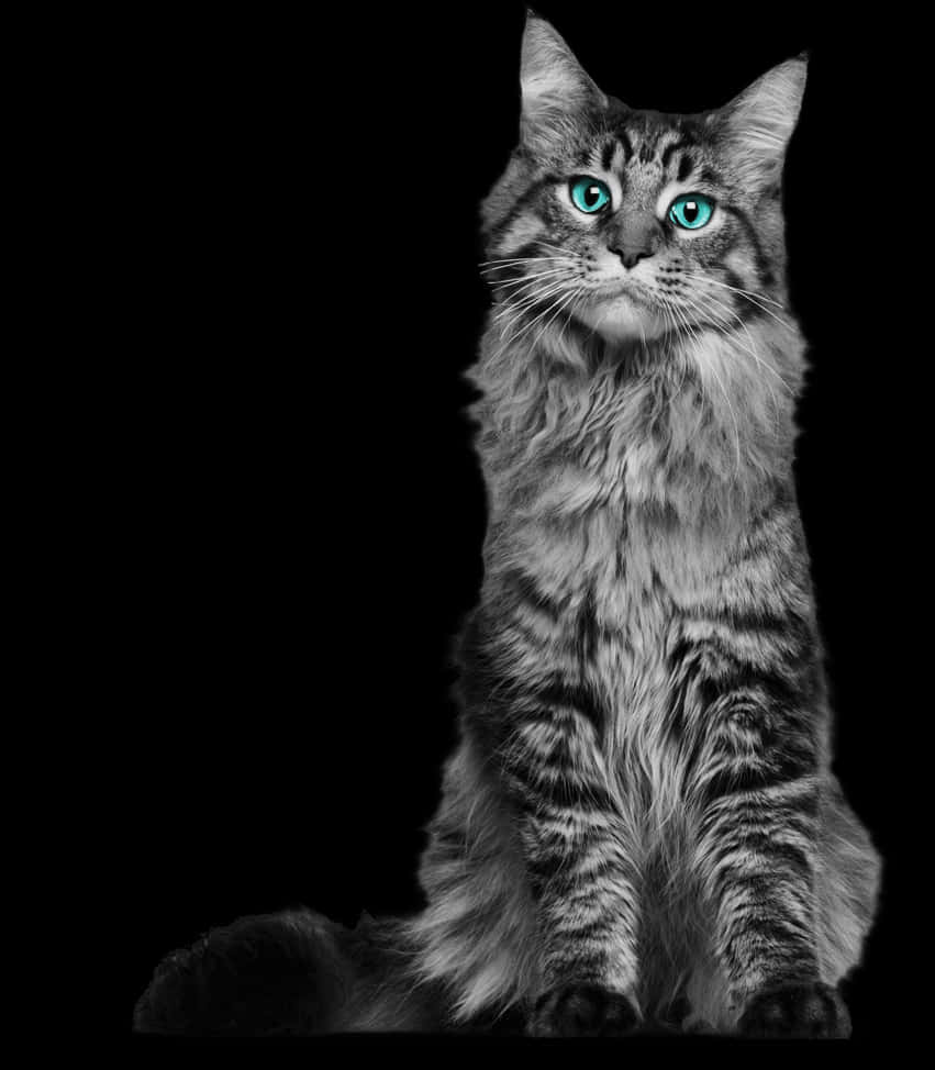 Majestic Tabby Catwith Striking Eyes PNG image