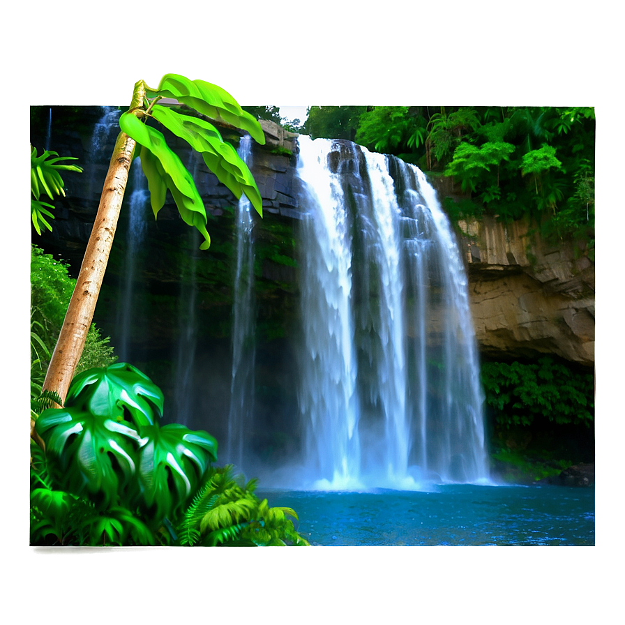 Majestic Waterfall View Png 05212024 PNG image