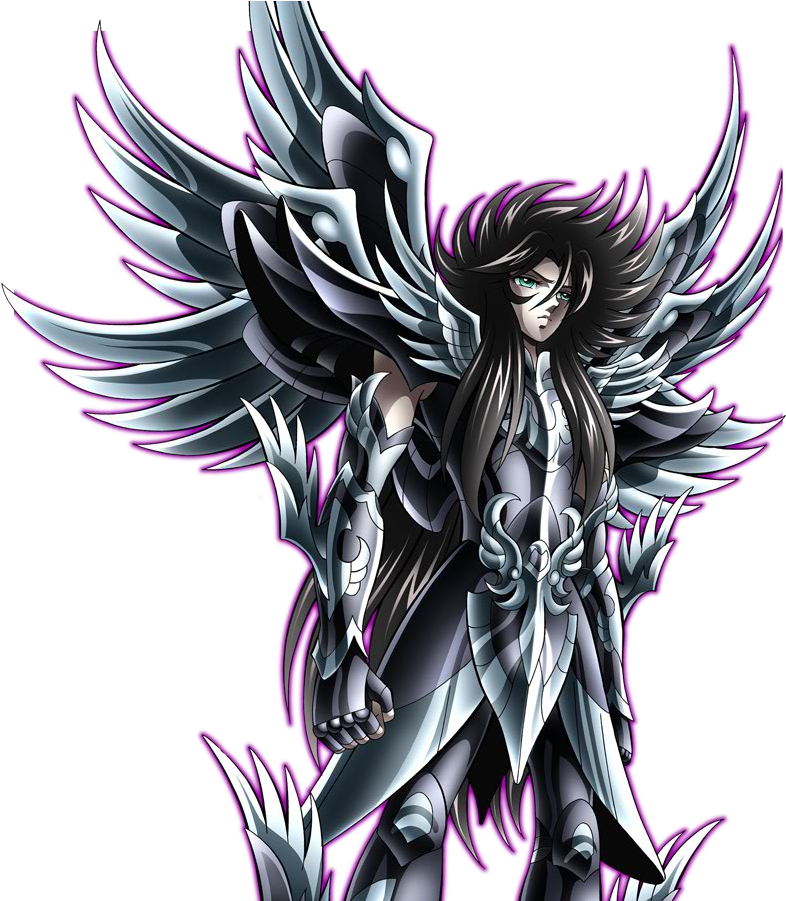 Majestic Winged Anime Character PNG image