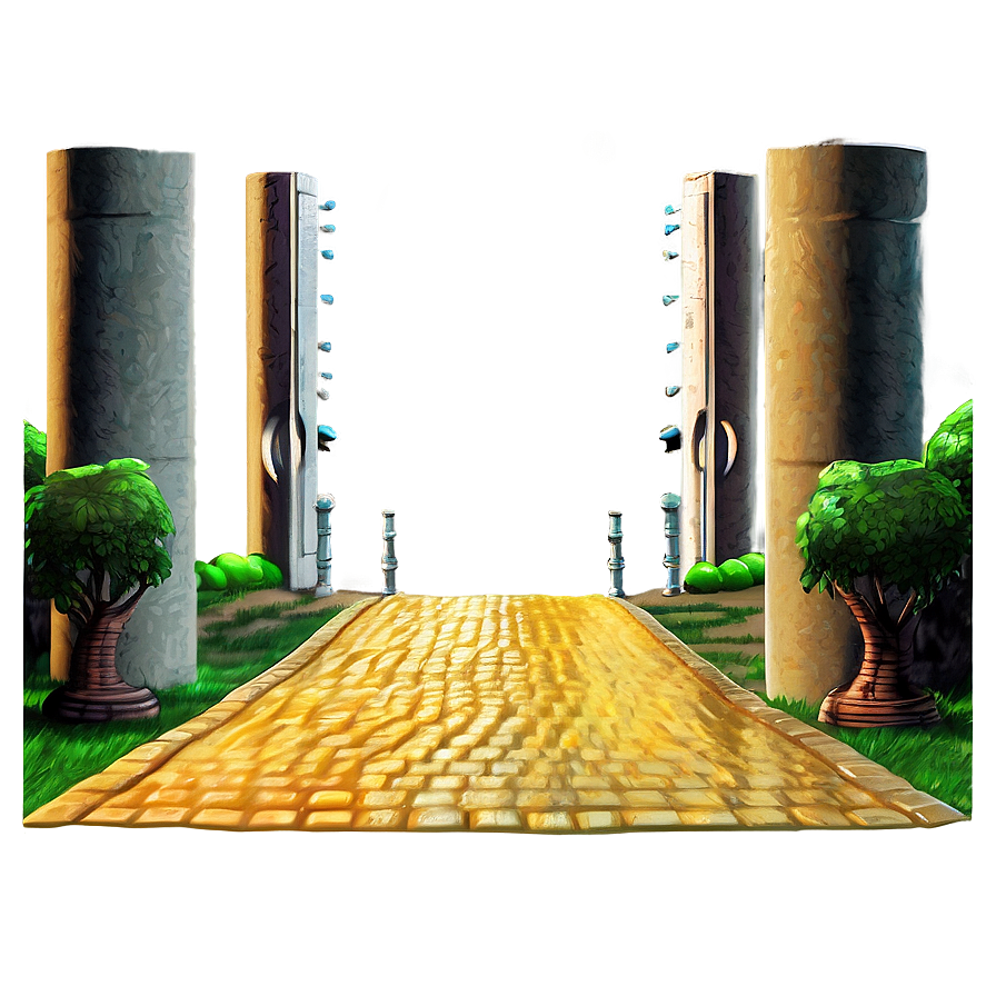 Majestic Yellow Brick Road Entrance Png 38 PNG image