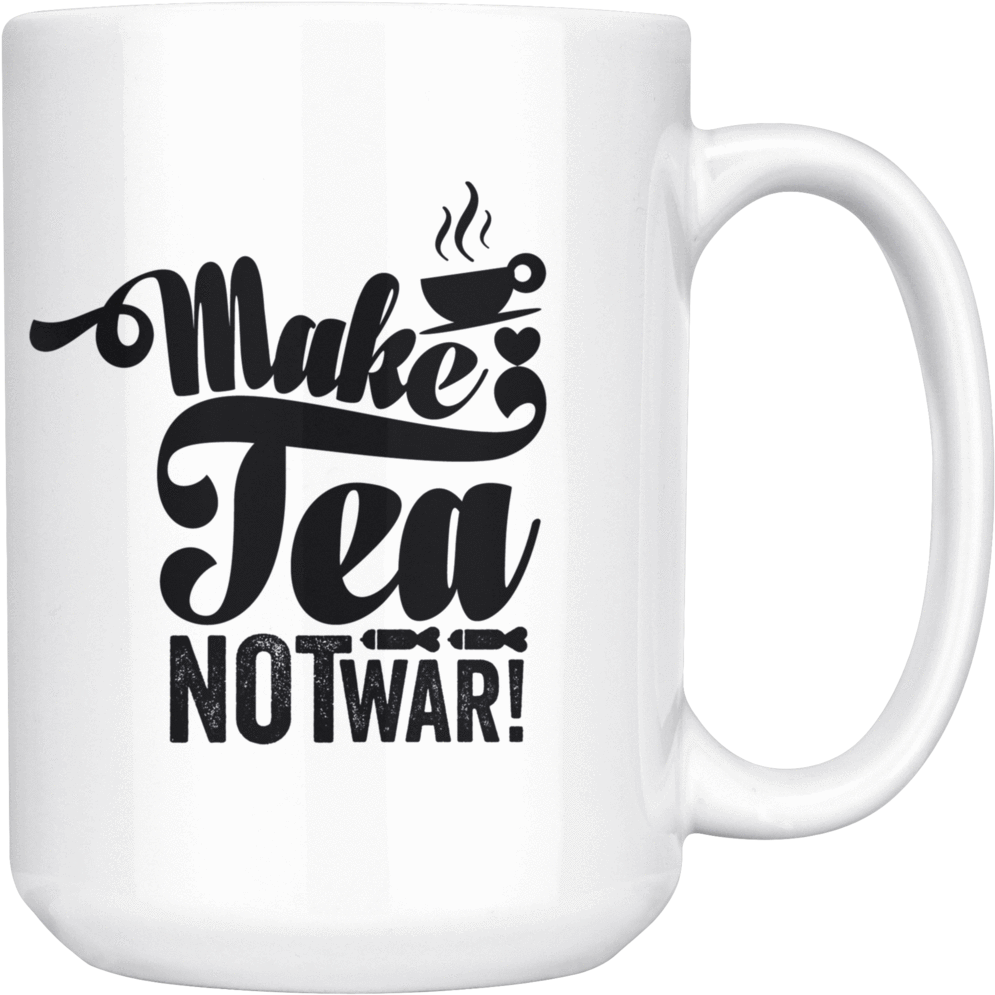 Make Tea Not War Printed Mug PNG image