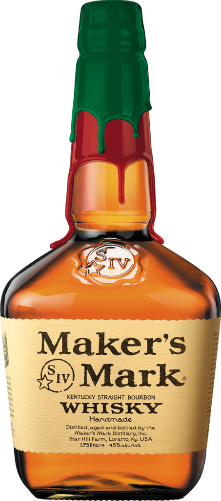 Makers Mark Bourbon Whiskey Bottle PNG image