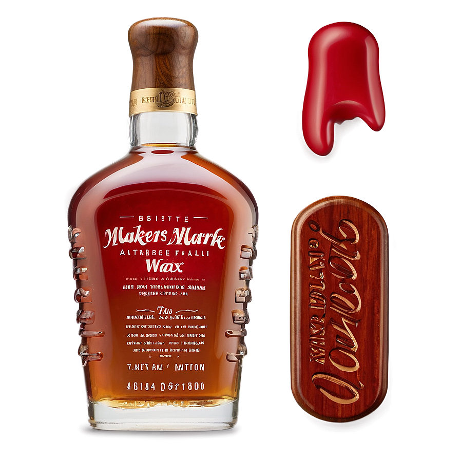 Makers Mark Wax Top Bottle Png 06282024 PNG image