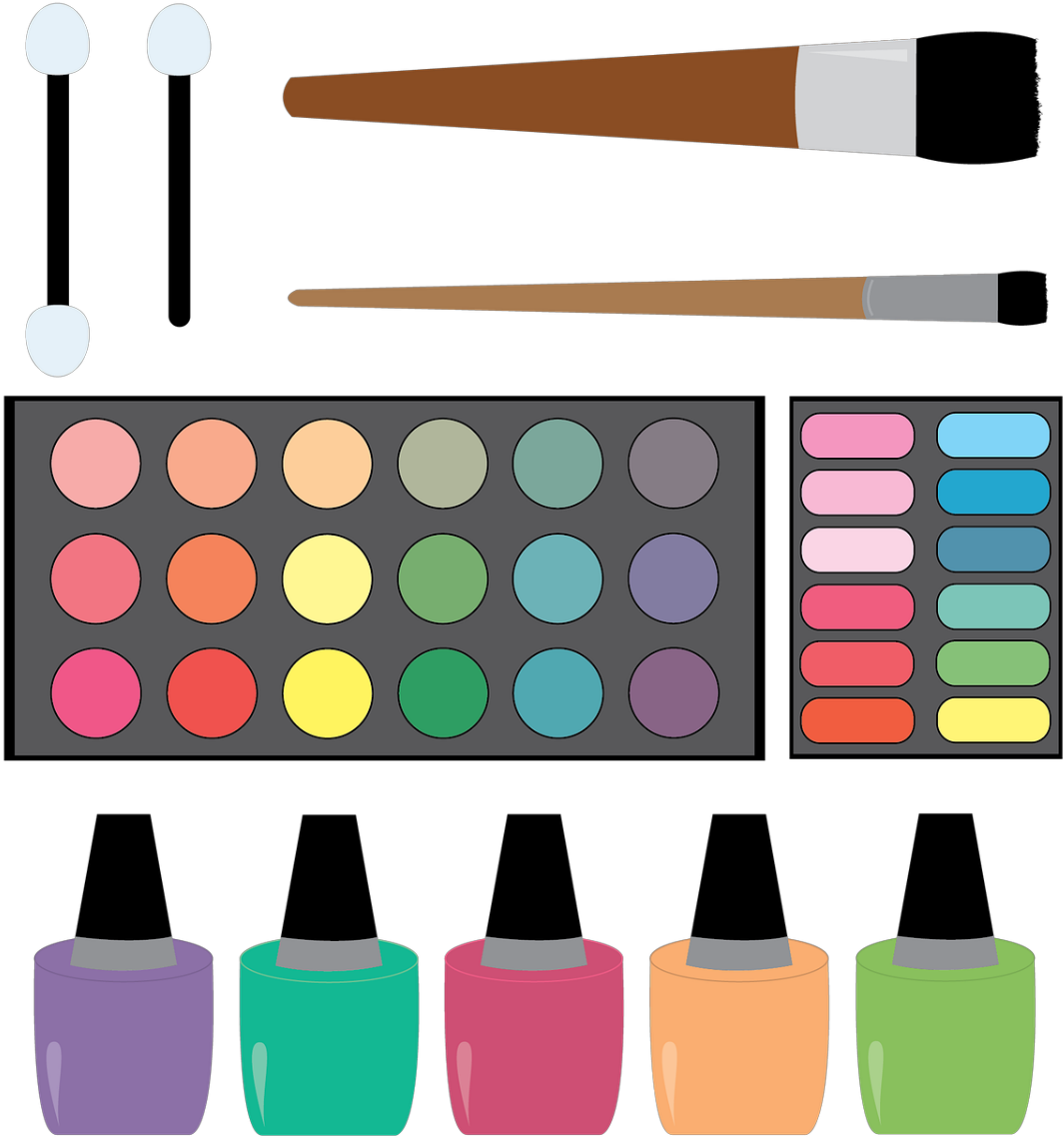 Makeup_and_ Nail_ Polish_ Collection_ Vector PNG image